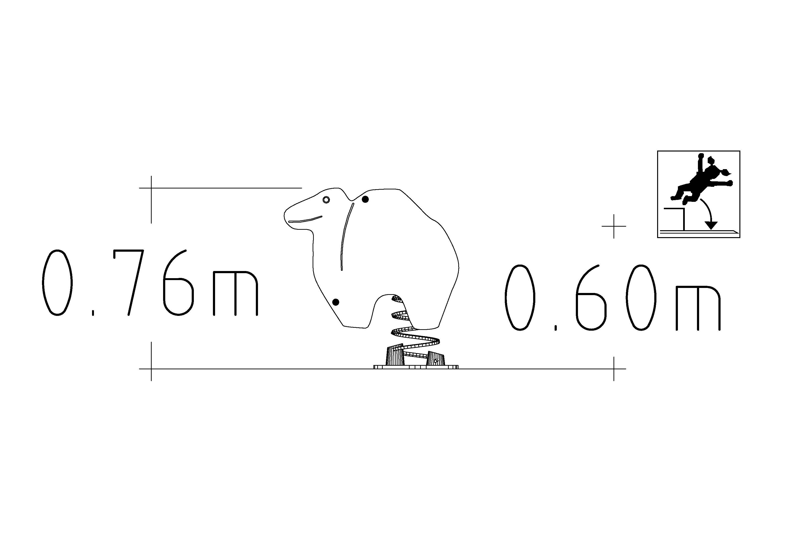 Jeu sur ressort Dario 1 place - réf 8045013 - Hags - Beige à enterrer_1