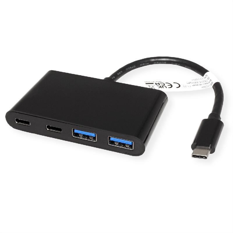 VALUE Hub USB 3.2 Gen 2, 4 ports (2x A+ 2x C), prise type C_1