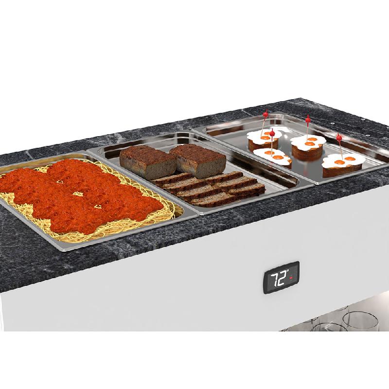Buffet chaud Bain Marie - 3 bacs GN 1/1 Prof 65  Sayl - BUB65 | Sayl_1
