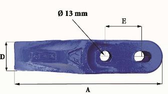 Dents de godet adaptables Feurst M15 - Référence M15 - 1,1 Kg - Dimensions précises_1