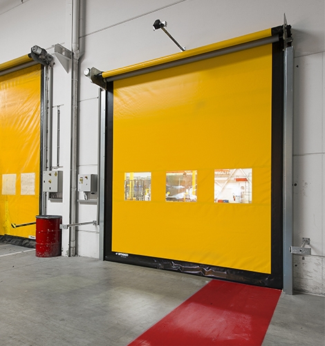 Porte rapide m2 compact / souple / à enroulement / utilisation intérieure / 5500 x 5500 mm_0