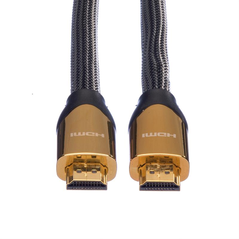 Roline premium câble hdmi ultra hd avec ethernet, 4k, m/m, noir, 4,5 m_1
