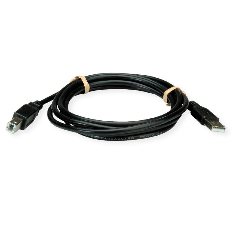 ROLINE RM Câble USB 2.0, type A-B, noir, 1,8 m_1