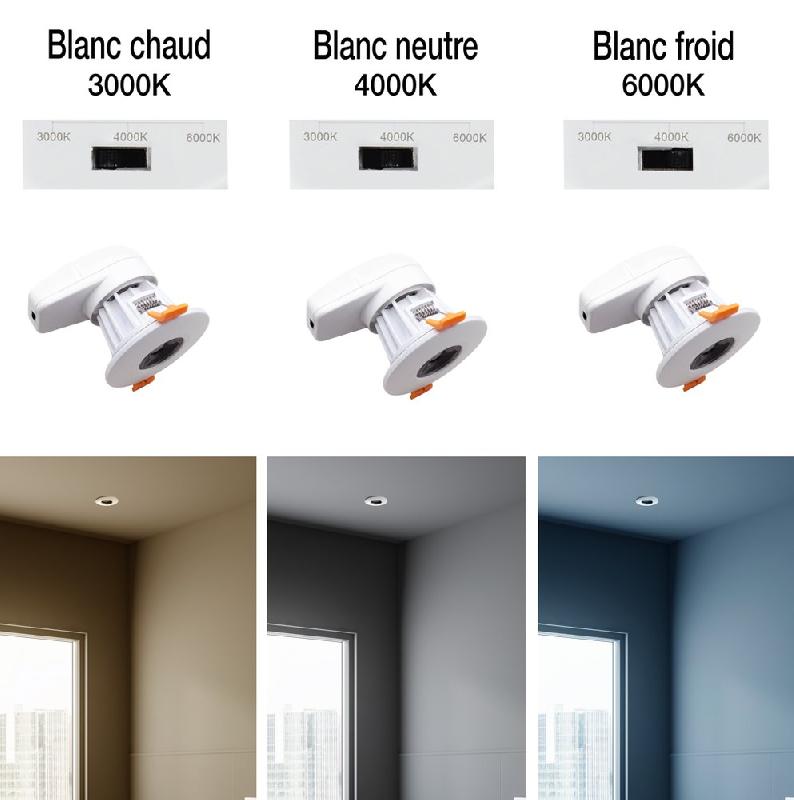 Spot encastrable fixe Geeker 8W - 600lm - Température variable_1