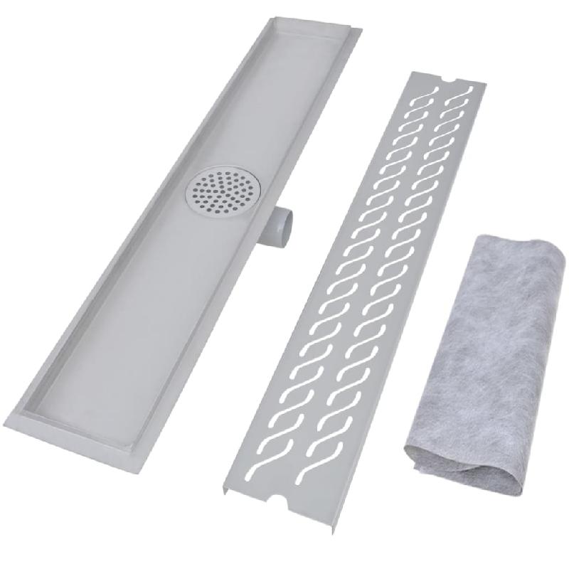 Vidaxl drain de douche linéaire 730 x 140 mm acier inoxydable 142185_1