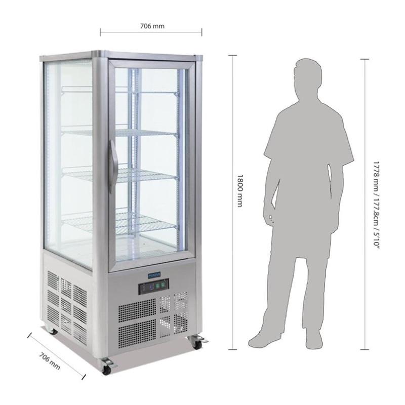 Vitrine à pâtisserie positive 400L Série G | Polar - GD881_1