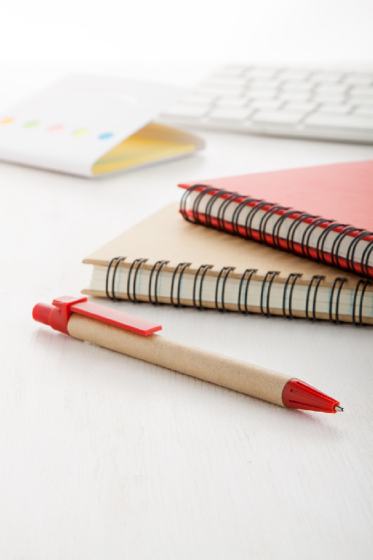 Stylo en papier et plastique recyclé - Encre noire - Couleur naturelle - 5g_1