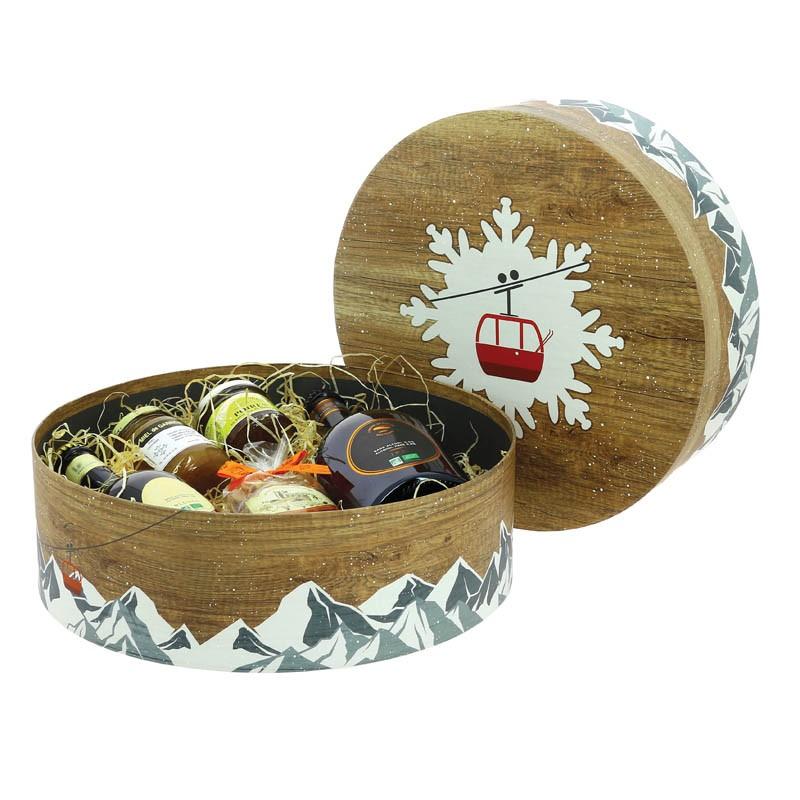 Boites rondes carton Chalet jeu de 2 -_1