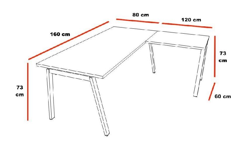 Bureau d'angle design Born - Mobel Linea - 160 x 200 cm_1