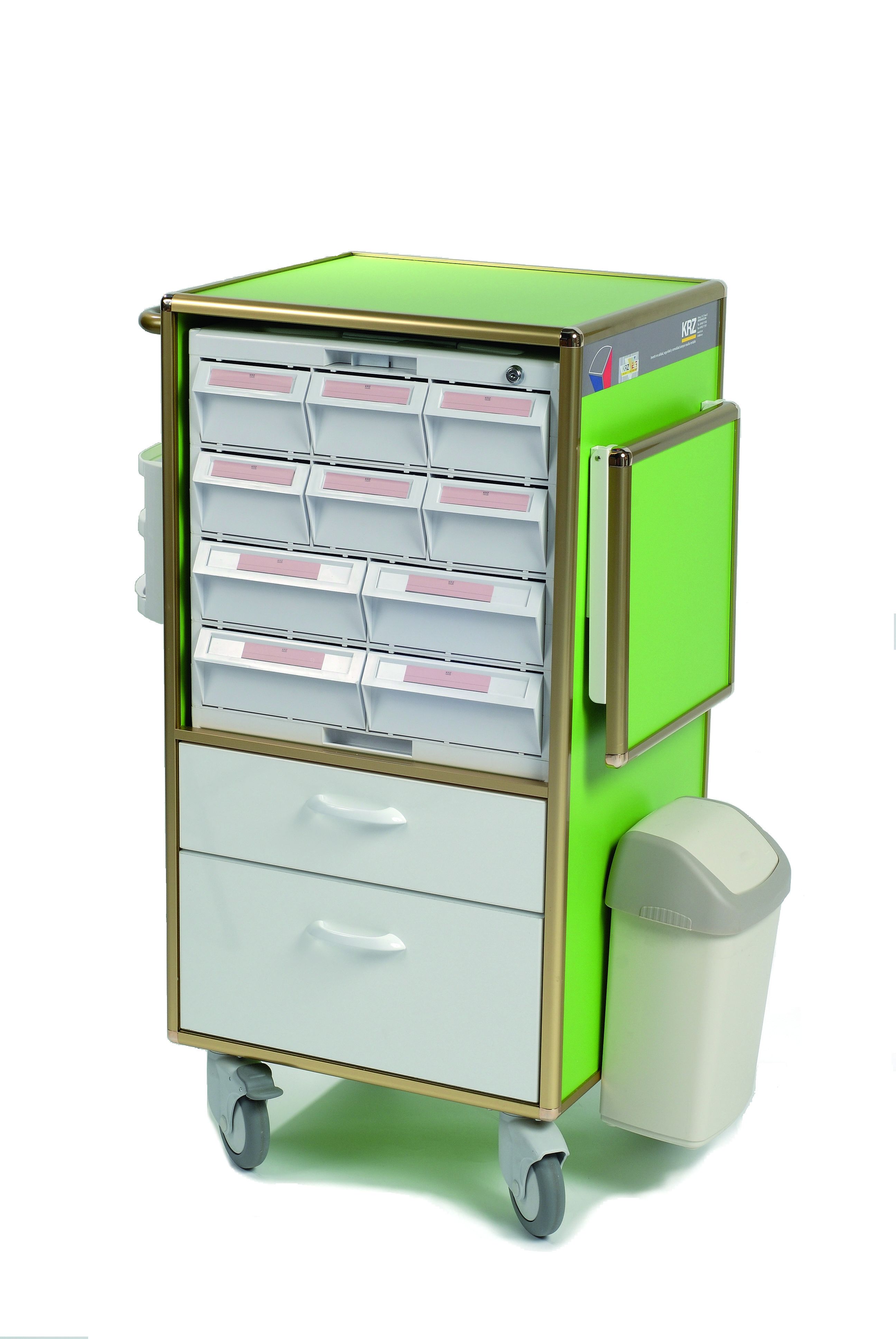 Carrydose CROM - Chariot informatique à structure en aluminium laqué - Support clavier amovible et options modulables_1