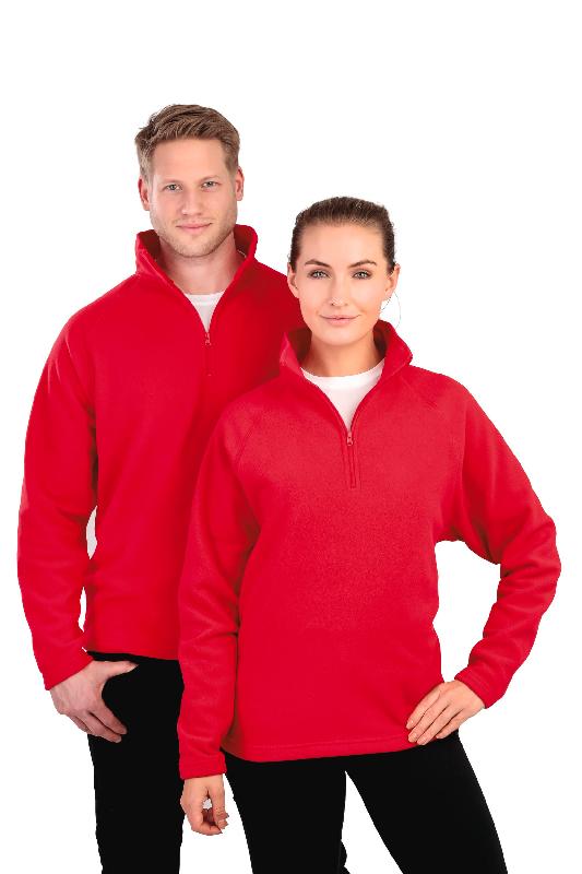 Micropolaire col zippé - Réf: R112X - polyester anti-boulochage, coupe sport confortable - marque Result_1