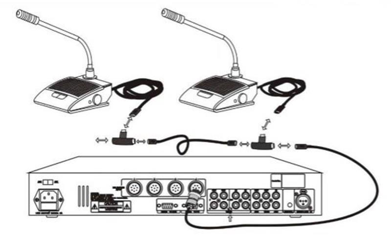 Système de conférence - Pupitre Micro Délégué CS-022R RONDSON avec haut-parleur intégré et bouton TALK_1