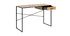 Tresca - Bureau droit industriel en métal noir et bois - Miliboo - Dimensions du colis : L121 x P12 x H48 cm_1
