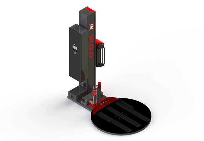 500 - Banderoleuse à plateau tournant semi-automatique - EF Pack avec plateaux spéciaux Ø 2000 mm_1