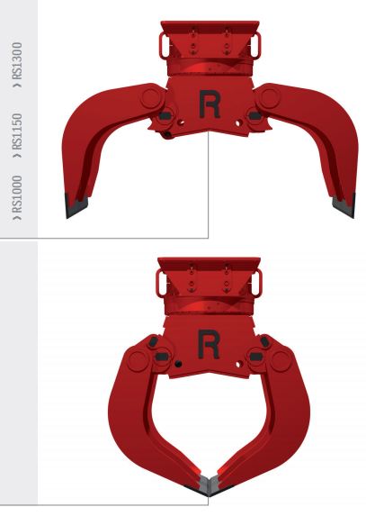 Pinces de tri et de démolition hydrauliques Rozzi RS1150 - Pour pelles de 13t à 35t avec rotator robuste_1