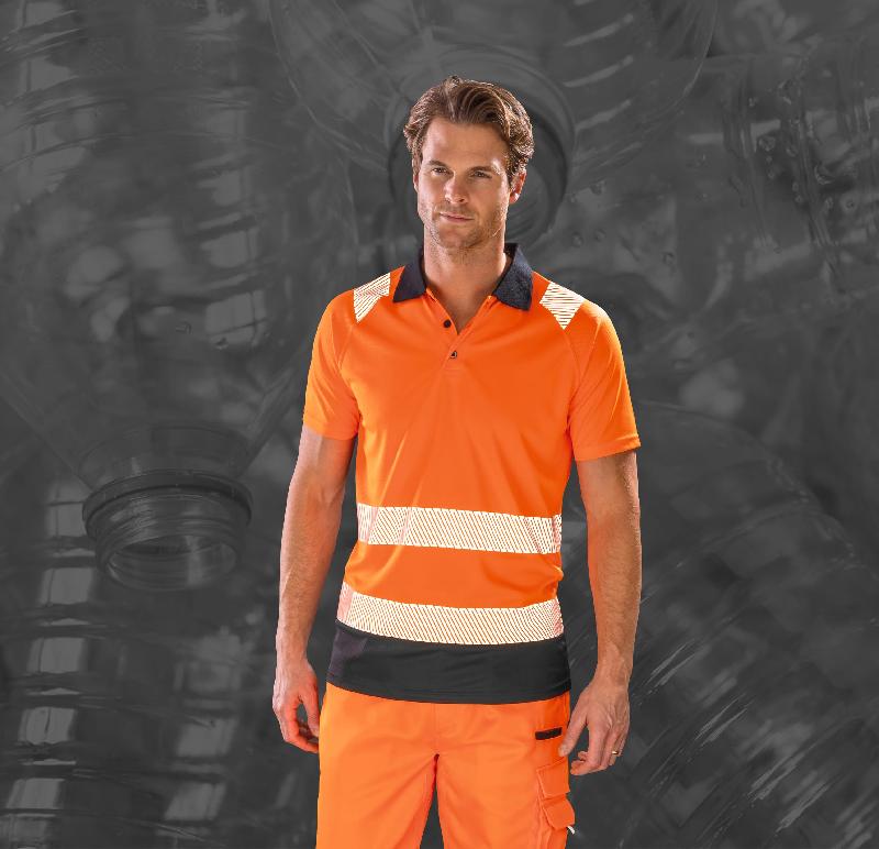 Polo de sécurité recyclé - Réf: R501X - Polyester recyclé, technologie stretch, normes EN ISO 20471 Classe 2_1