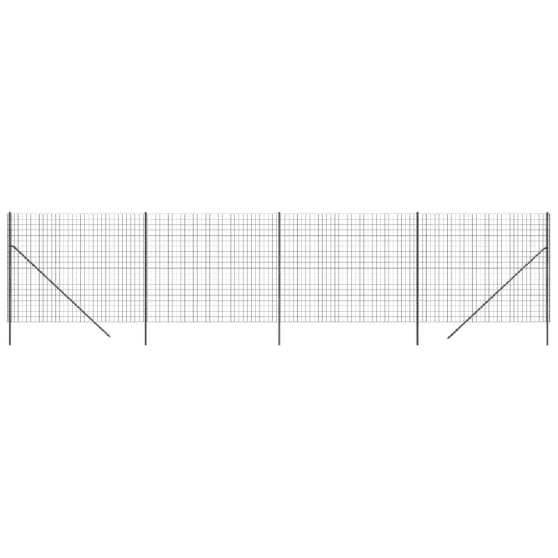Vidaxl clôture en treillis métallique anthracite 2,2x10 m 154215_1