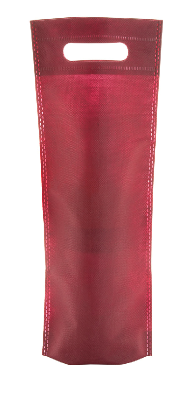 Sac cadeau bouteille de vin - non-tissé 80 g/m² - couleur bordeaux - poids 12 g_1