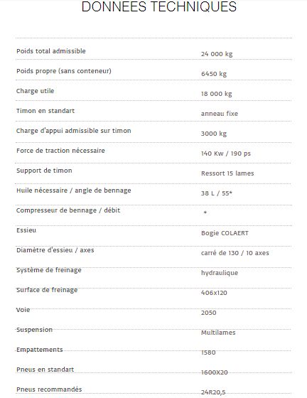 Bennes TP 240 - Fillion Remorques - Charge utile 18 000 kg - Volume 16 m³ - Longueur 7 m_1