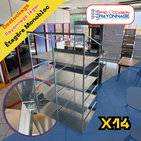 Étagère Monobloc - Longueur totale 17 500mm, Hauteur 2000mm, Profondeur 800mm_1