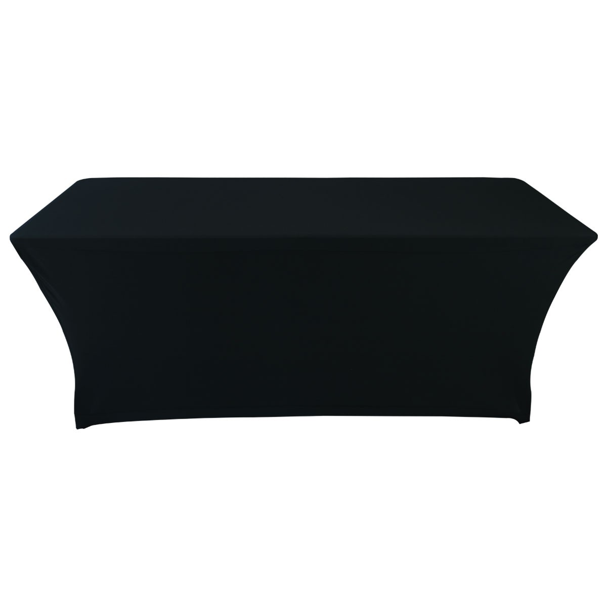 Nappe housse noire en élasthanne pour table pliante rectangulaire 180 cm - Mobeventpro_1