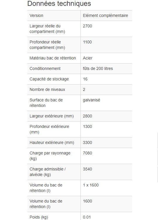 241191W - Rayonnage combi 2 S16-L avec bac de rétention galvanisé - stockage de 16 fûts de 200L debout_1