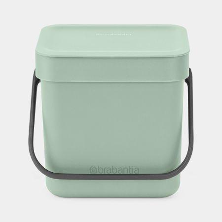 Bio-seau pour compost compacte et écologique 3 Litres - Brabantia Sort & Go - Jade Green_1