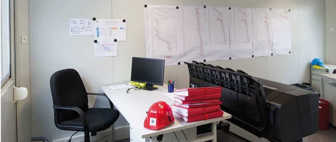 Construction temporaire isolée pour base vie sur chantier