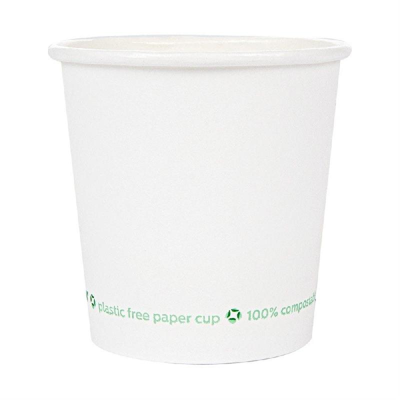 Gobelet boisson chaude Feel Green 100% compost carton blanc 12cl - par 1000_1