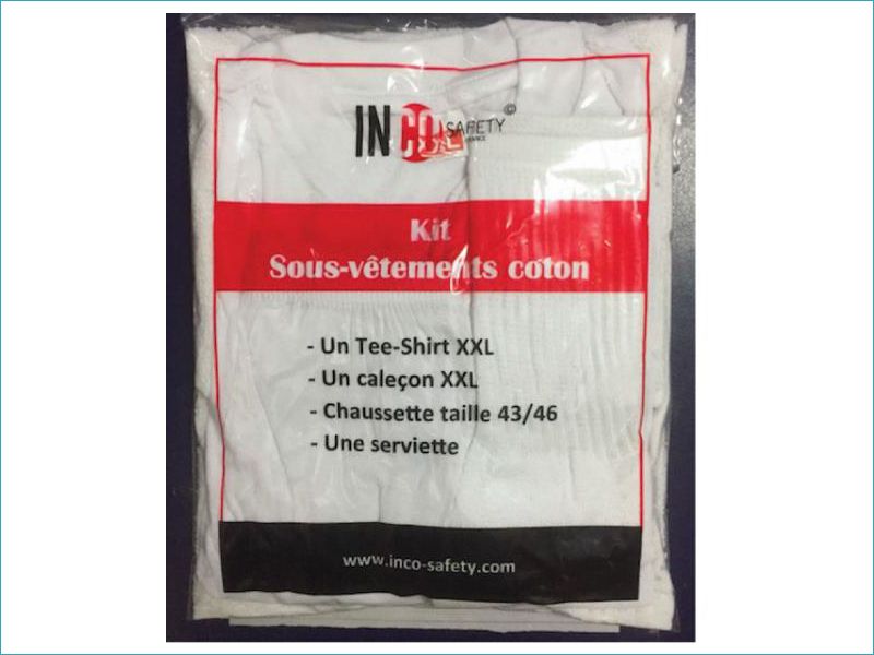 Kit de sous-vêtements jetable COTON XXL Taille 5 - Réf KITCOT2XXL_1