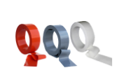 Lanières pour portes en PVC opaque - coloris Orange, Gris ou Blanc - rouleaux de 50m - largeurs 200/2 et 300/3mm_0