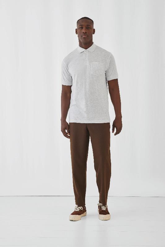 Polo Safran Pocket - Réf: CGSAFP - 100% coton peigné pré-rétréci avec poche poitrine renforcée - Marque B&C_1