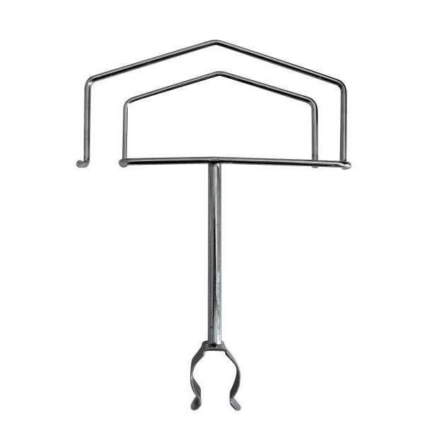 Porte-étiquette chromé à clipser pour tube Ø25mm - Acier - 12x2x17cm_1