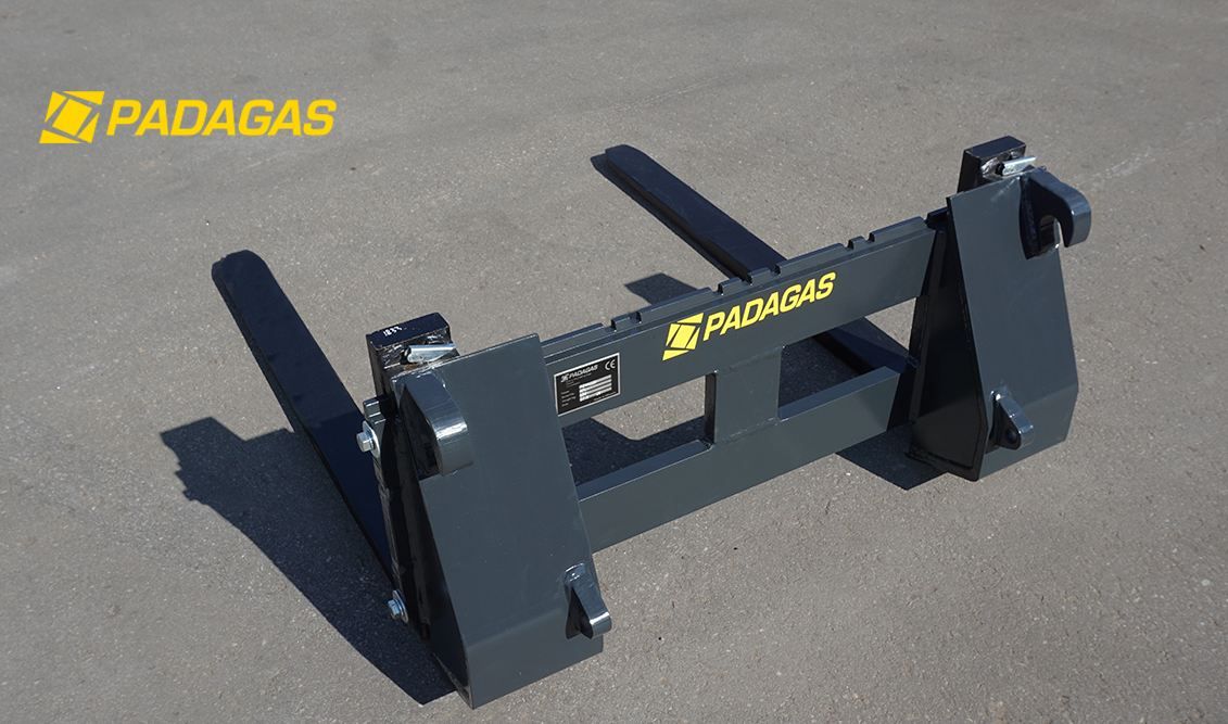 Ps-100 - Fourches à palettes Padagas - 1200 mm - 1600 kg de levage - Pour chargeurs télescopiques et chargeuses sur roues_1
