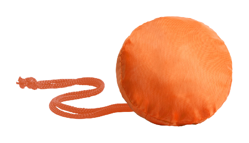 Sac shopping pliable coloré en polyester 190T - couleur orange - poids 24.25g_1