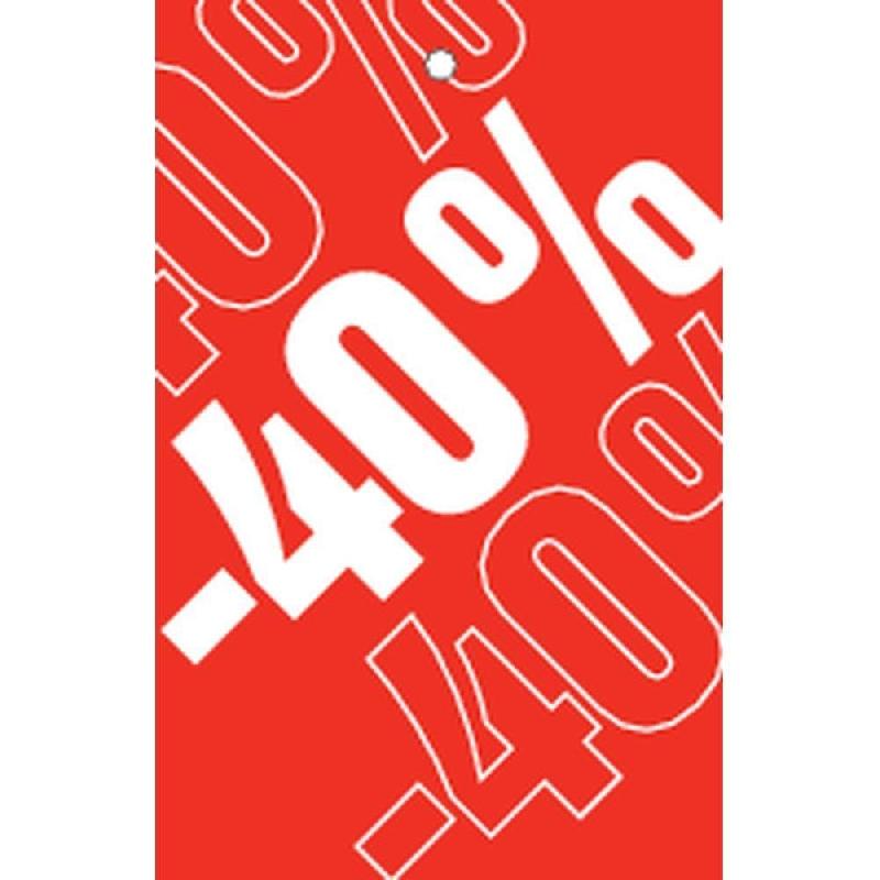 Étiquette à trou -40% Soldes Tradition rouge 55x85mm - par 250 - Belle qualité papier - 100% recyclable_1