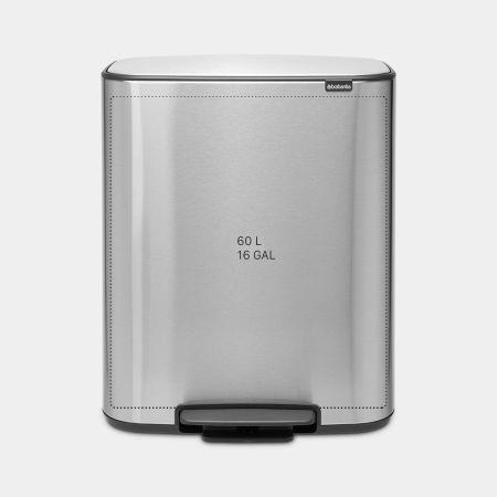 Poubelle à pédale Bo -60 litres - Matt Steel Fingerprint Proof Brabantia UGS211324 Belgique_1
