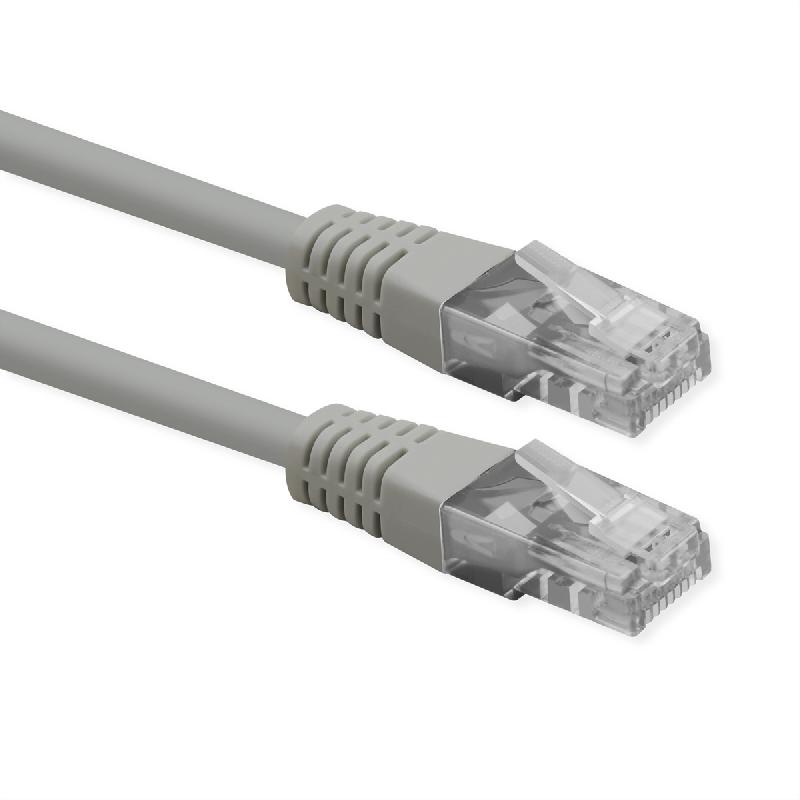 ROLINE Cordon Cat.6 (Classe E), UTP, PoE, gris, 0,5 m_1