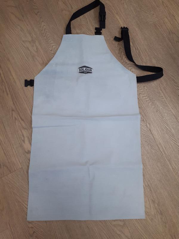Tablier de débroussaillage en cuir - Solidur - 110 x 62 cm avec 2 poches multi-usages_1