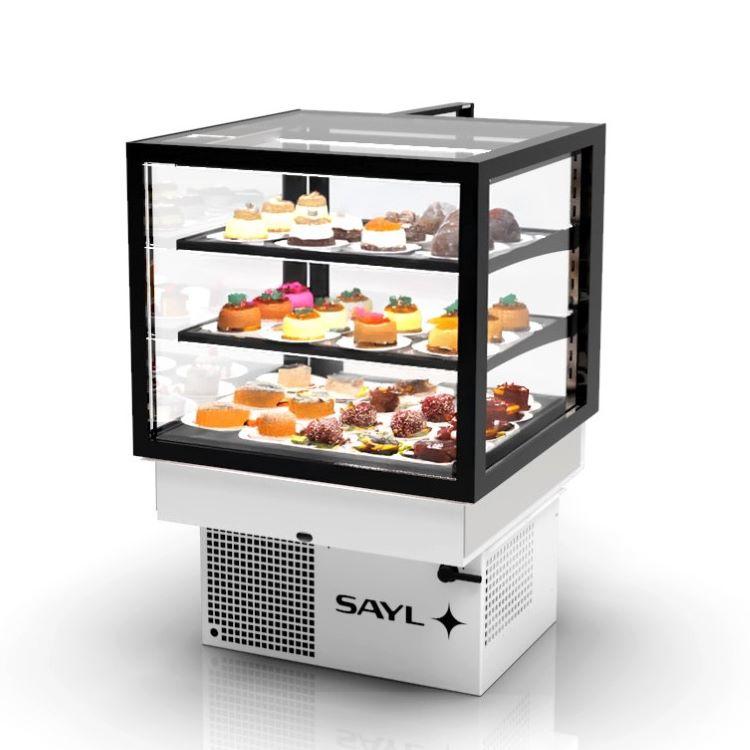 Vitrine réfrigérée INTEGRA Drop-In - 3 niveaux - 600 mm - H515 mm | Sayl Barcelona - 515 mm, Accès arrière_1
