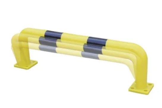 Barrière de parking - Arceau de protection à mémoire de forme Ø 80mm - noir/jaune - flexible et résistant_1