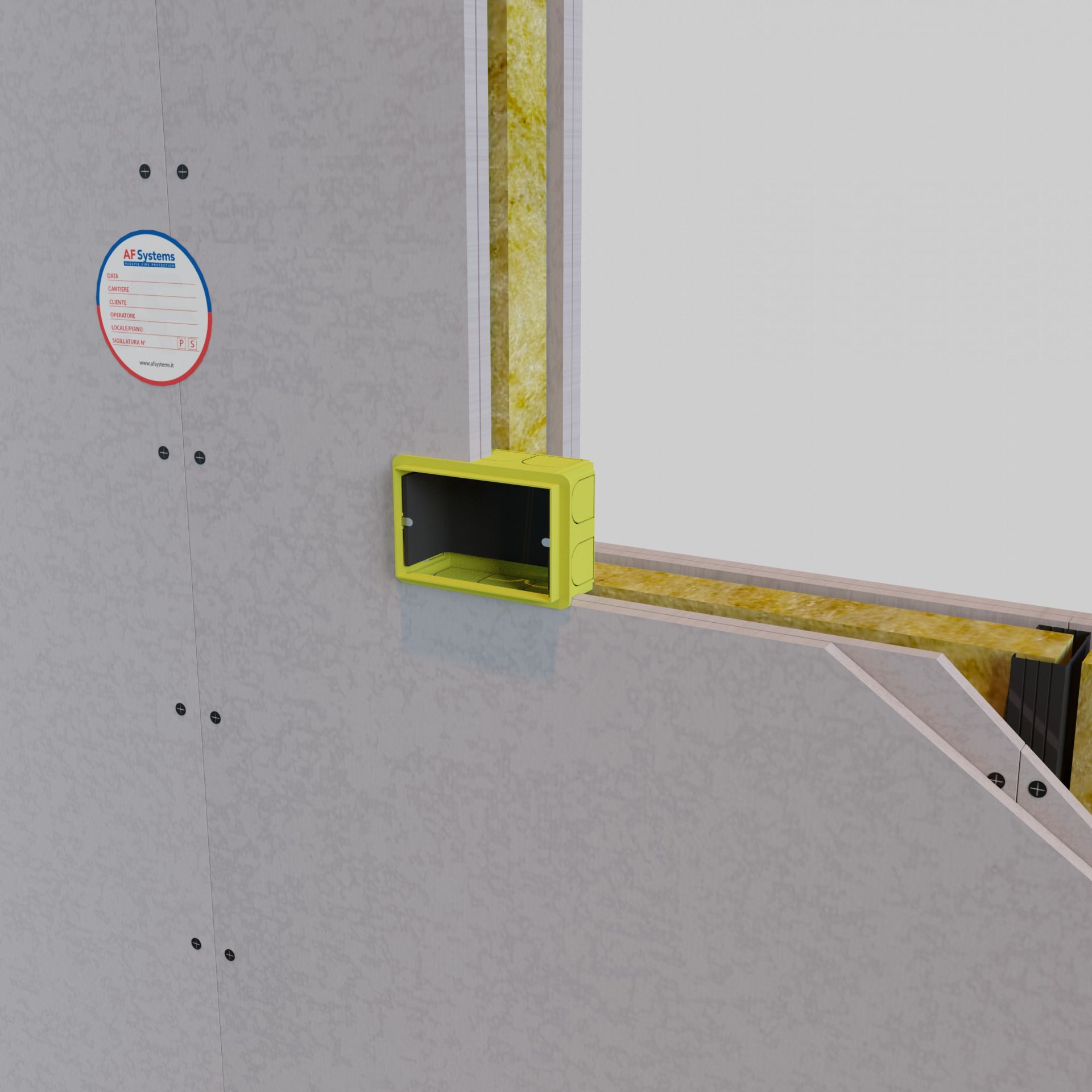Bande coupe-feu pour boîtes électriques standards - AF E-BOX EI 120 certifiée EN 1366-3_1