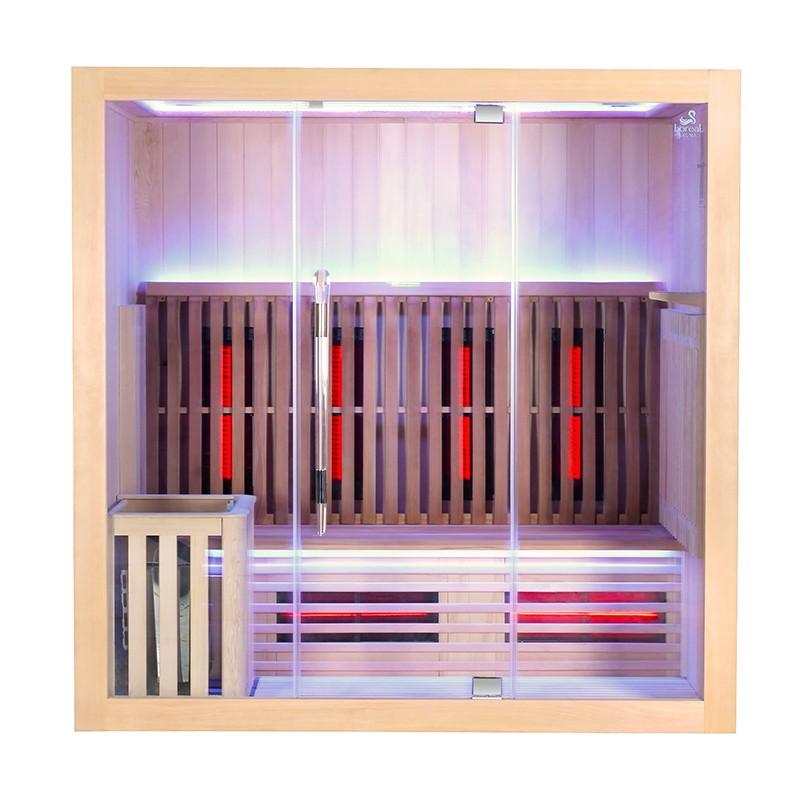 SAUNA COMBI BOREAL® ELÉGANCE 4 - 200X125 INFRAROUGE + VAPEUR_1