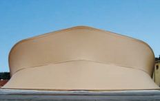 Tunnel de stockage p24 r / fermé / porte / pignon / 20 x 24 x 10.40 m_1