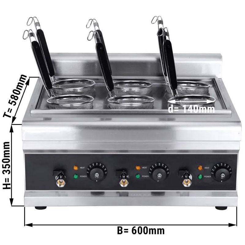 Cuiseur à pâtes électrique avec 6 paniers - 3 kW_1