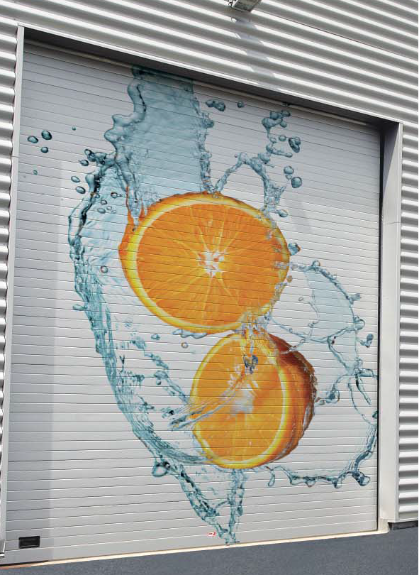 Porte sectionnelle industrielle sur mesure - ISO V40 - panneaux injectés ou vitrages, fabrication française_1