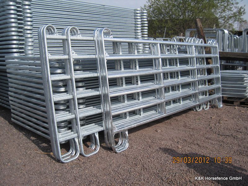 Barrière agricole en acier galvanisé - Hauteur 1m60 - 6 traverses - GEC 400 4m x 1,6m_1