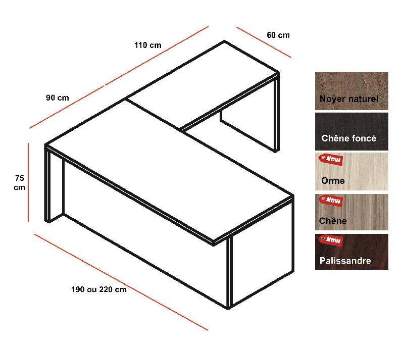Bureau de direction style classique Lithos - Dellarovere - 190, Droite, Noyer_1