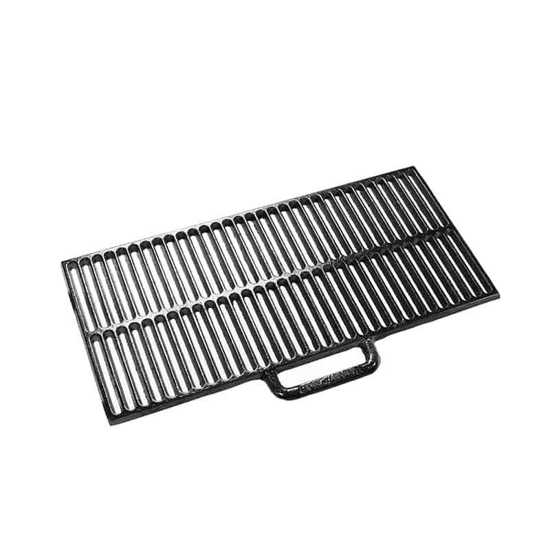 Grille à steak en fonte émaillée - pour foyers extérieurs avec ou sans charbonnier - 2 dimensions disponibles_1