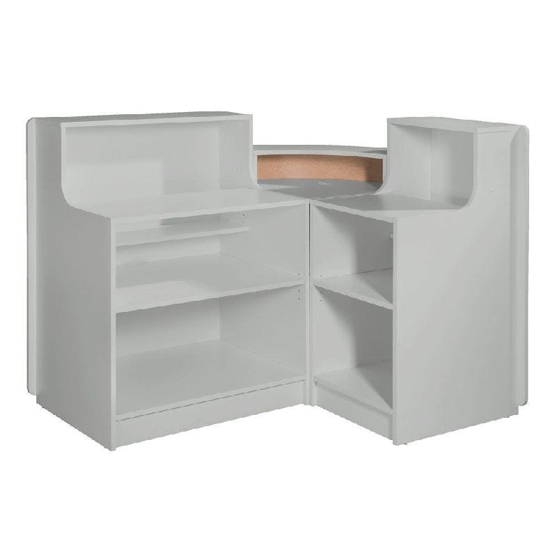 Structure comptoir d'accueil Receptio - L84xP61,9xH111cm - Ép.19mm - Gris_1